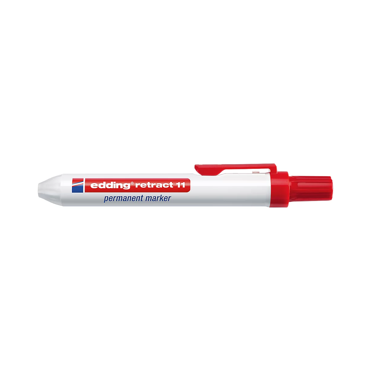 Marqueur permanent retract 11 edding, sans couvercle, avec mécanisme à pression, 1 p., rouge