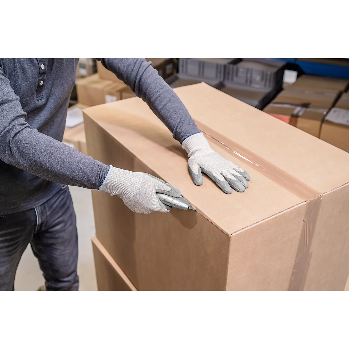 Martor 610 XDR veiligheidsmes, 3-in-1 hendel, automatische terugtrekking lemmet, metaal detecteerbaar, L 158 x B 27 x H 76 mm, staal/aluminium/kunststof, blauw
