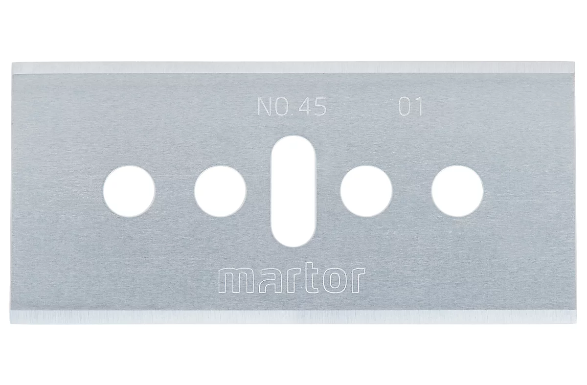 MARTOR Industrieklinge 45, 10 St., L 39 x B 18,4 mm, 2-seit. Schliff, Materialstärke 0,3 mm