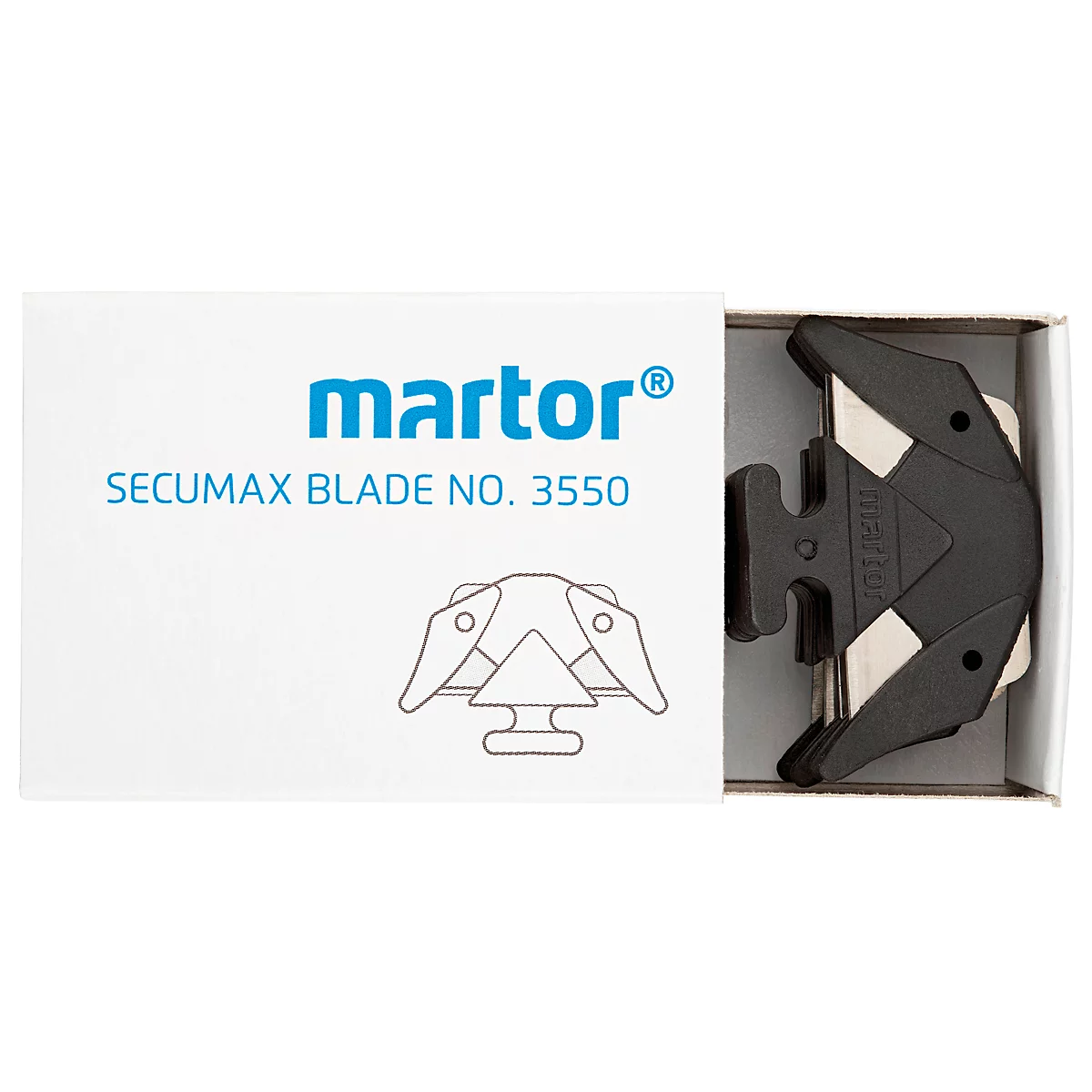 MARTOR mes SECUMAX 3550, staal, L 38,9 x B 25,8 mm, 10 stuks