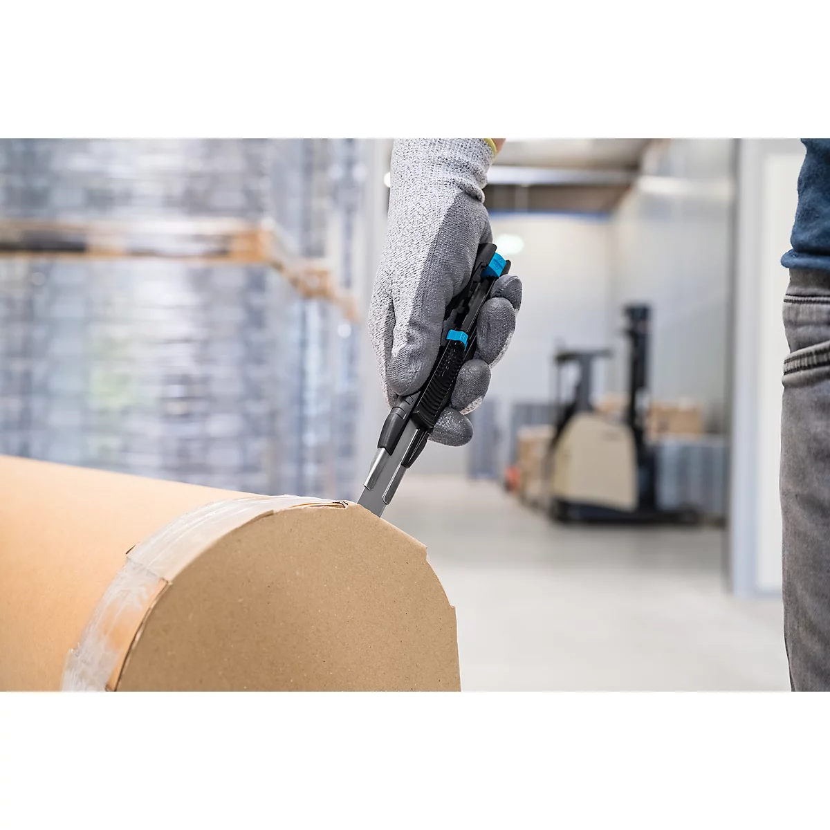Martor Secubase 383 veiligheidsmes, ergonomisch, instelbare snijdiepte, automatisch terugtrekkend mes, L 170,5 x B 25 x H 34 mm, staal/GRP, zwart