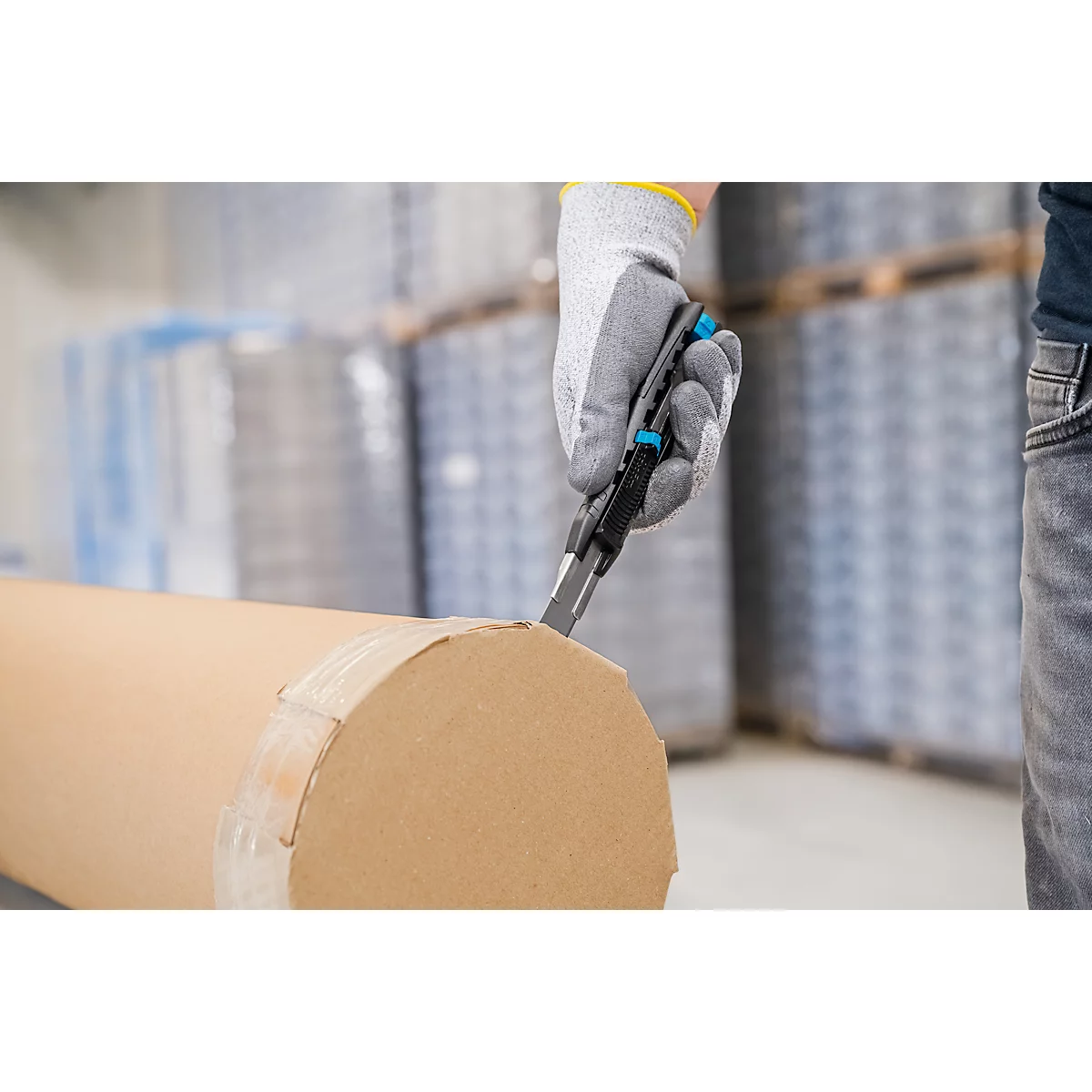 Martor Secubase 383 veiligheidsmes, ergonomisch, instelbare snijdiepte, automatisch terugtrekkend mes, L 170,5 x B 25 x H 34 mm, staal/GRP, zwart