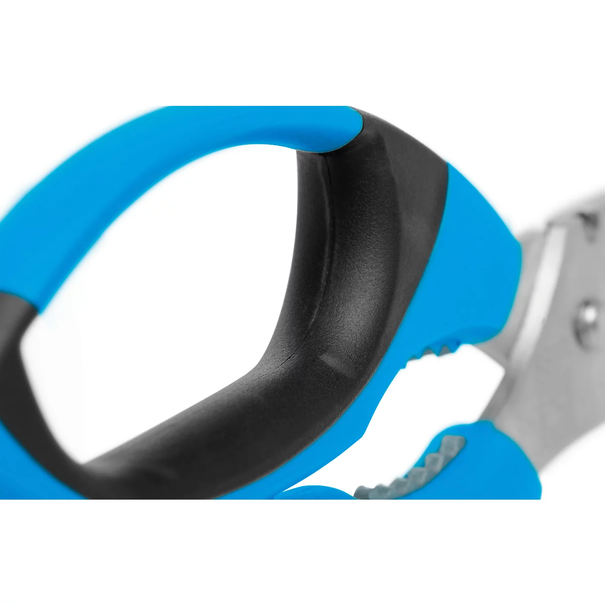 Martor Secumax 565 veiligheidsschaar, ergonomisch, draadinkeping en klauwen, speciale snede, L 218 x H 83 mm, roestvrij staal/GRP, blauw-zwart