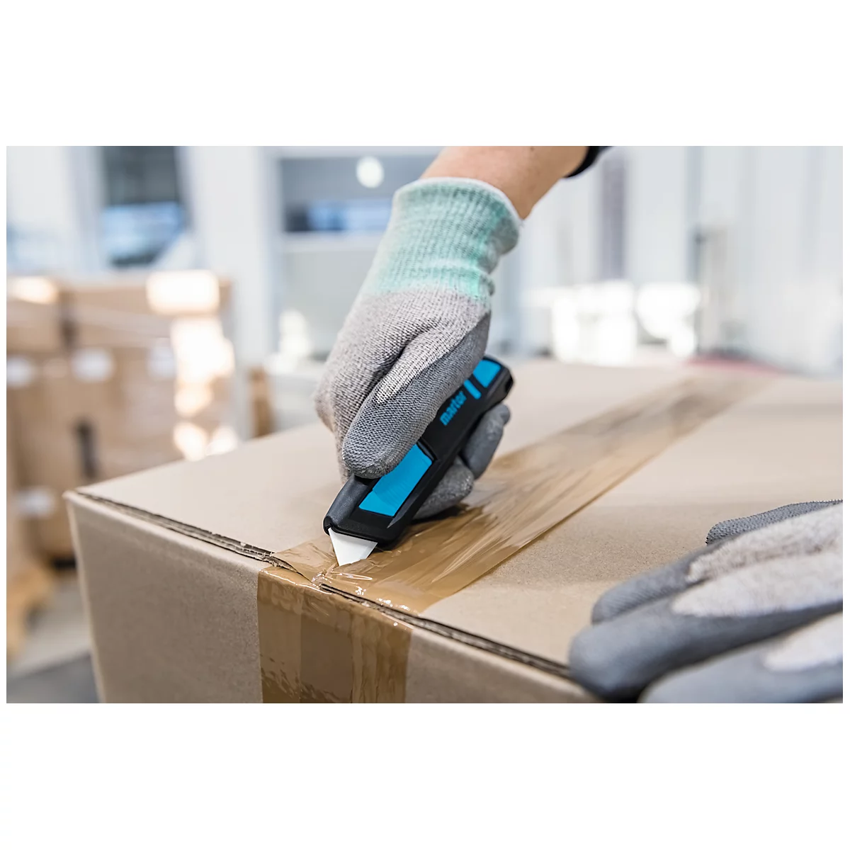 MARTOR SECUNORM 300 veiligheidsmes, snijdiepte 19 mm, anti-slip Soft Grip, trapeziumblad