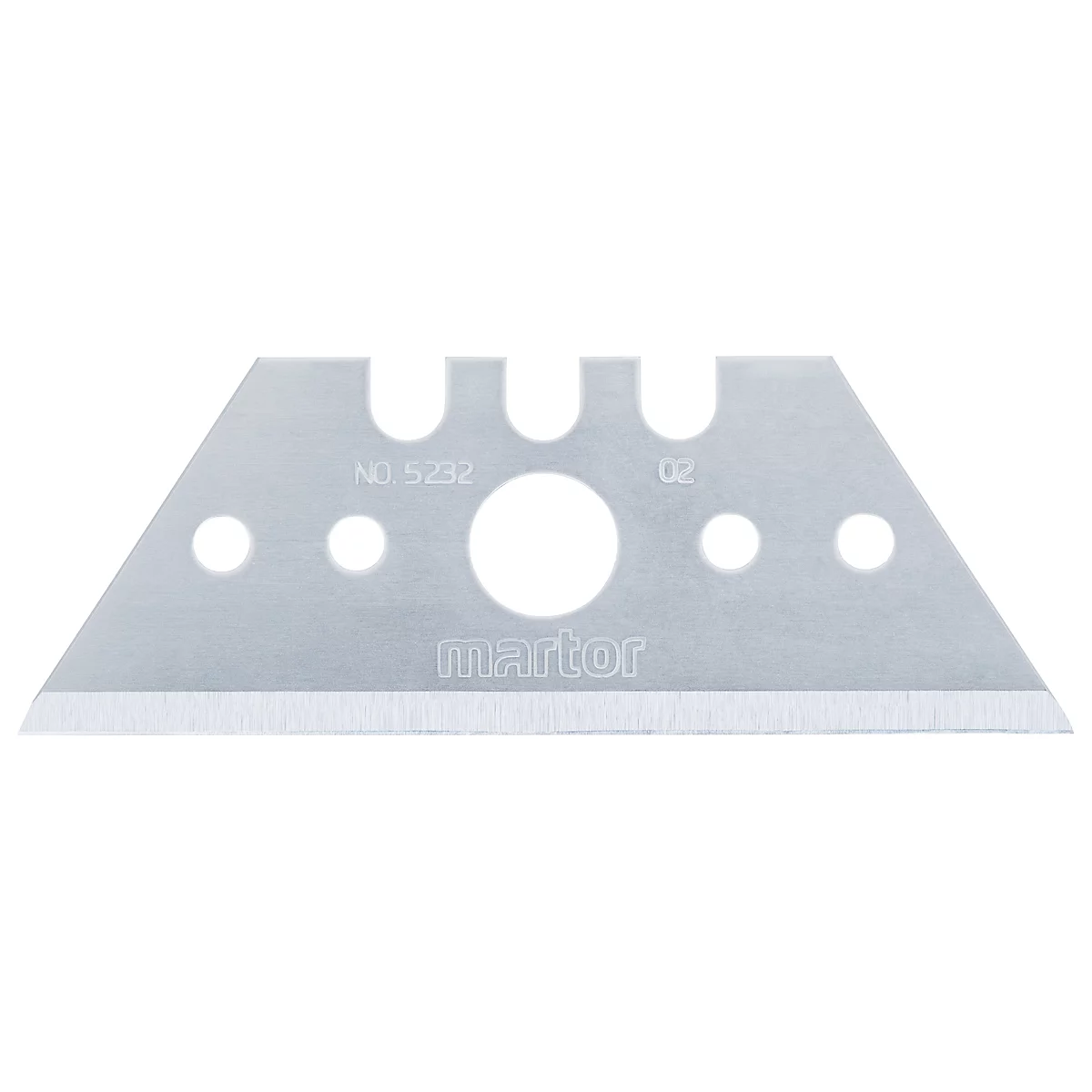 MARTOR Trapezklinge 5232, 10 St., L 53 x B 19 mm, Stahl, Materialstärke 0,63 mm