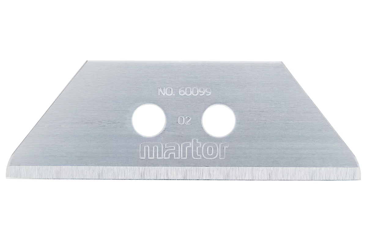 MARTOR Trapezklinge 60099, 10 St., L 55,5 x B 19 mm, 2-seit. Breitschl., Materialst. 0,63 mm