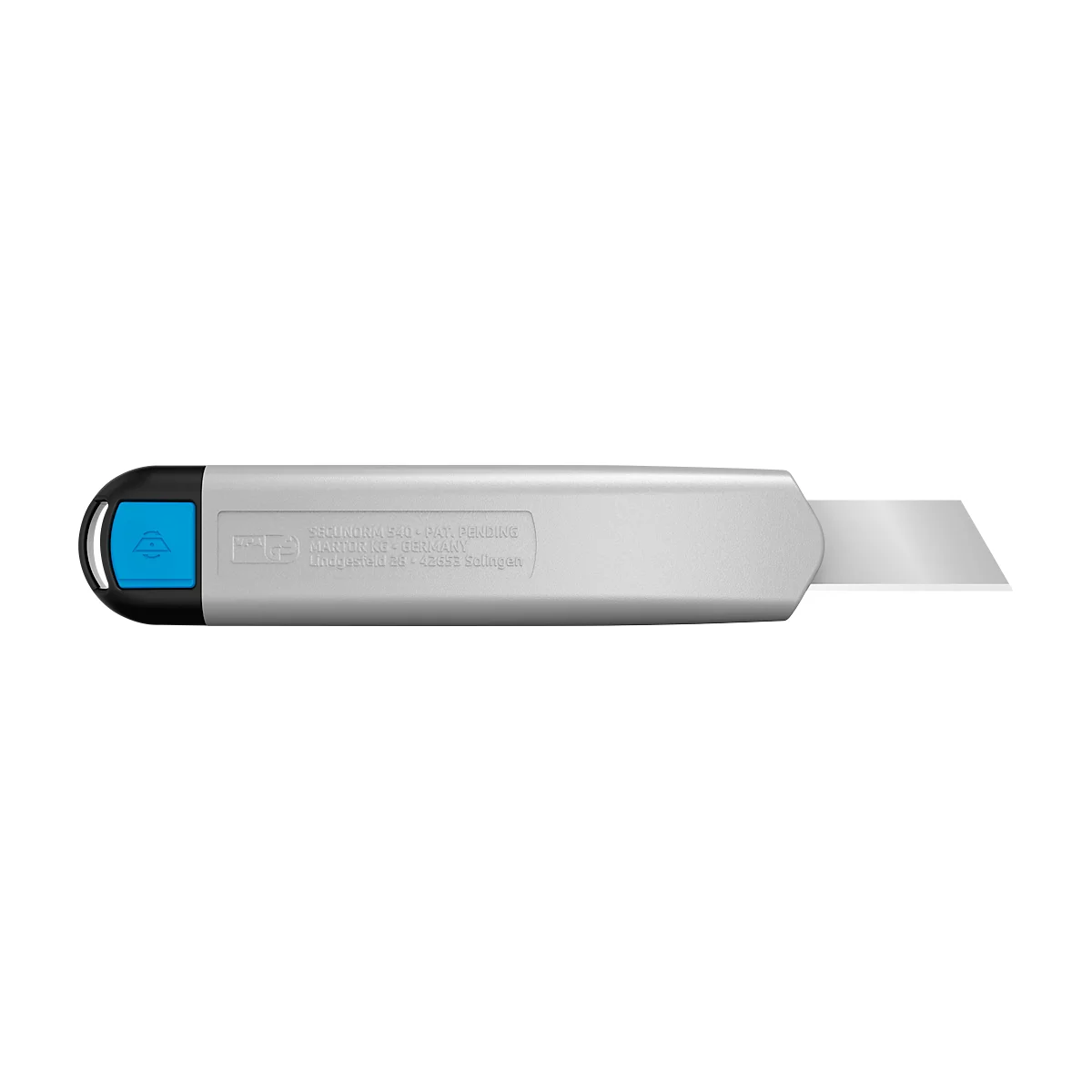 Martor veiligheidsmes SECUNORM 540, automatisch teruglopend mes, L 143 x B 17 x H 31 mm, 36 mm snijdiepte