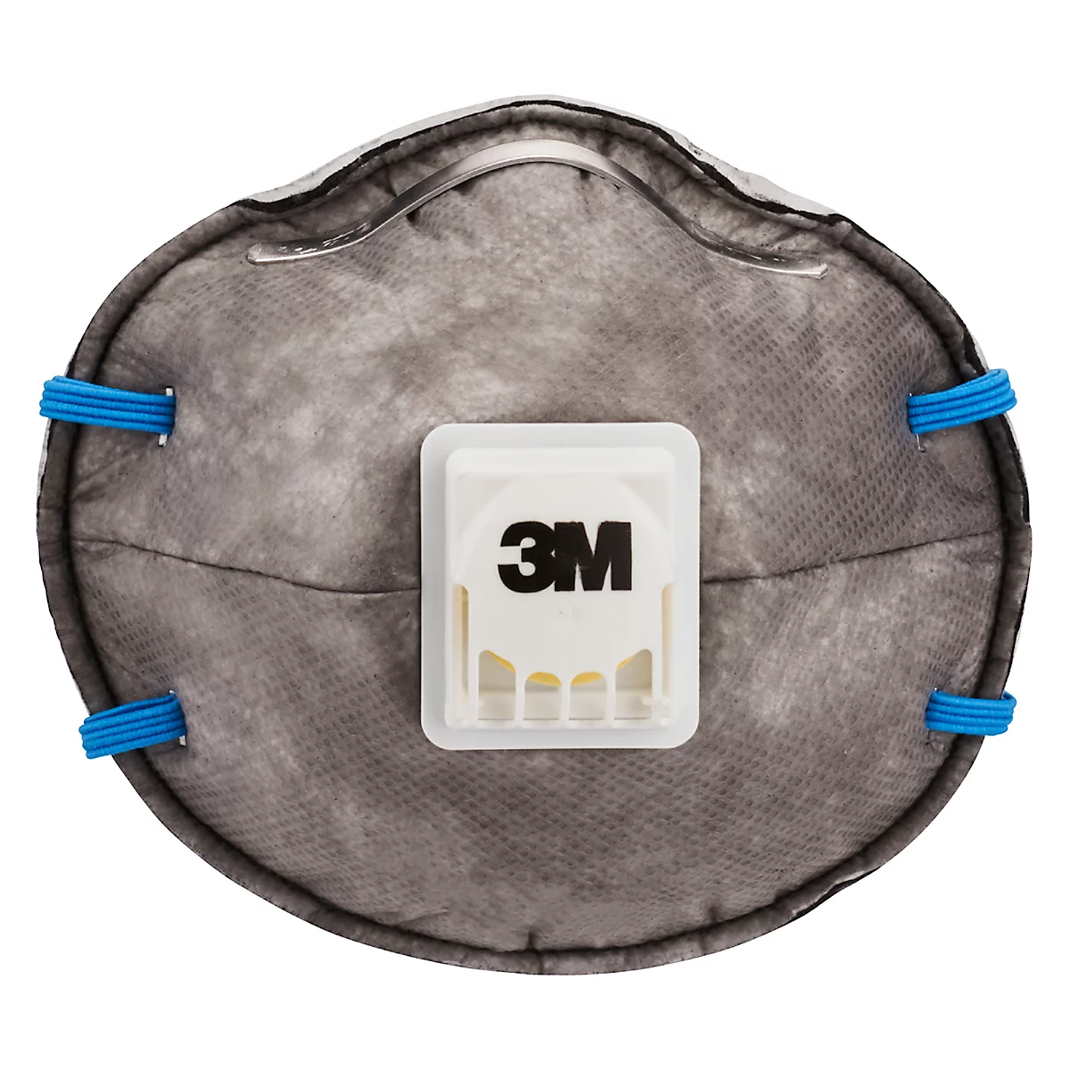 Masque respiratoire 3M gris foncé, emballé dans une boîte avec texte: Anti-odeur, Cool Flow Valve, Appareil respiratoire. Filtre FFP2.