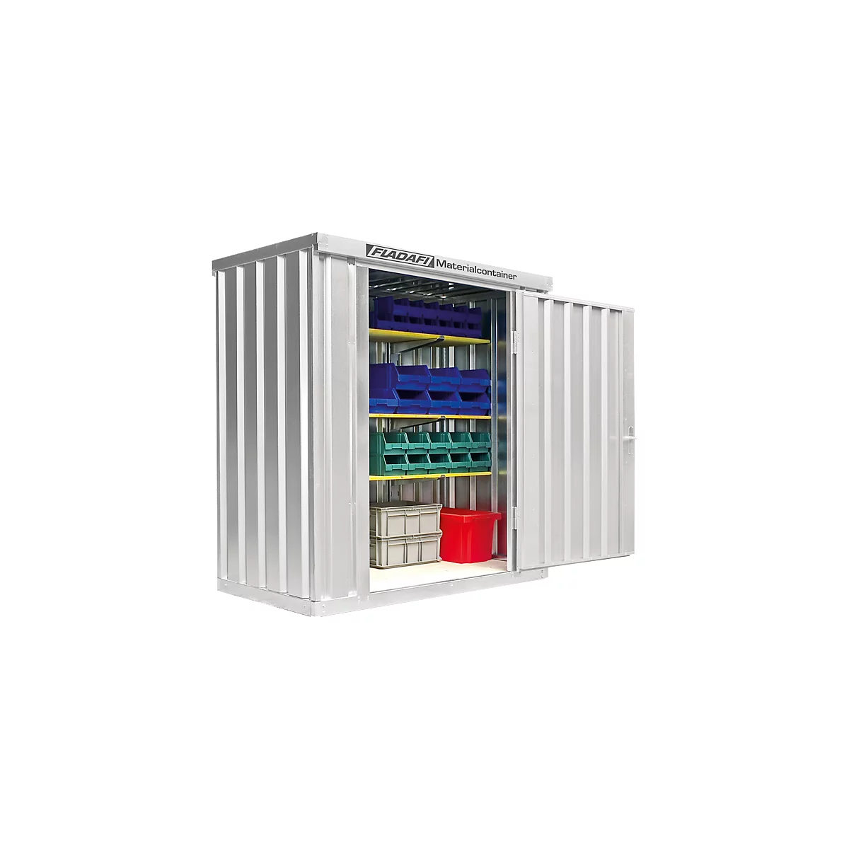 Materiaalcontainer mod. 1020, gelakt, gemonteerd