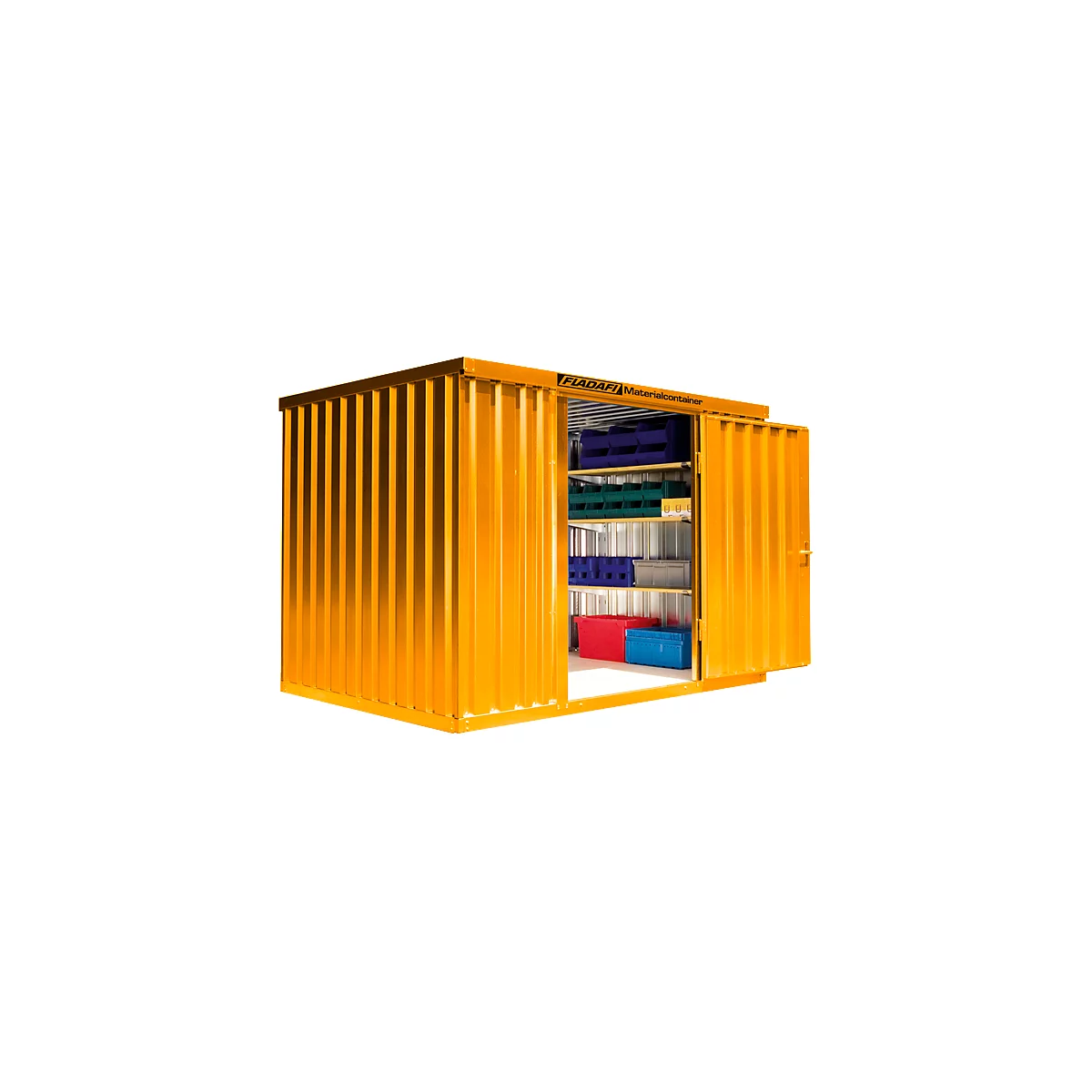 Materiaalcontainer mod. 1320, gelakt, gemonteerd