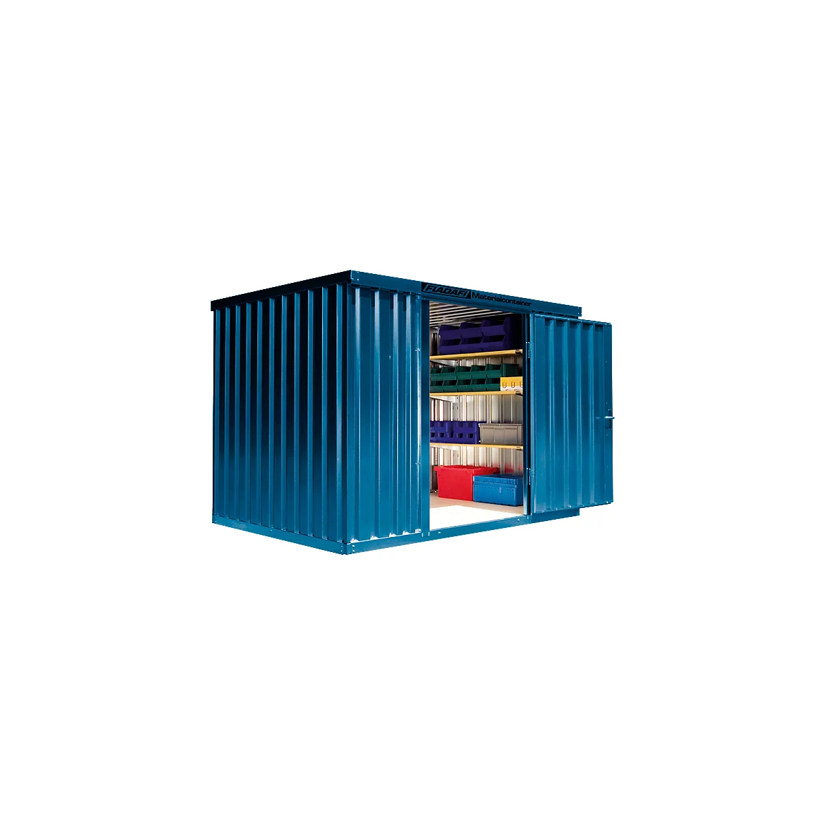 Materiaalcontainer mod. 1320, gelakt, gemonteerd