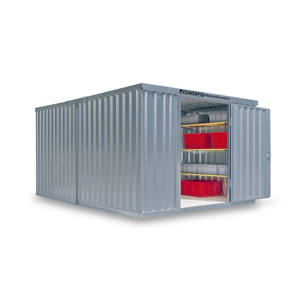 Materiaalcontainer model 1340, gegalvaniseerd, ongemonteerd, zonder bodem