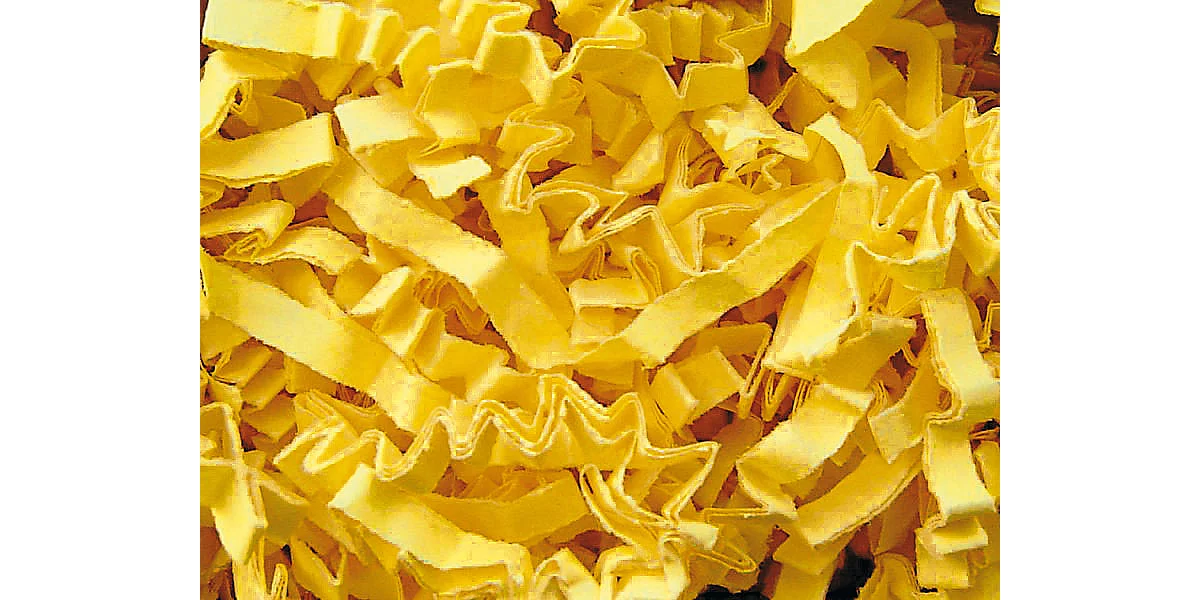 Material de relleno decorativo SizzlePak, amarillo