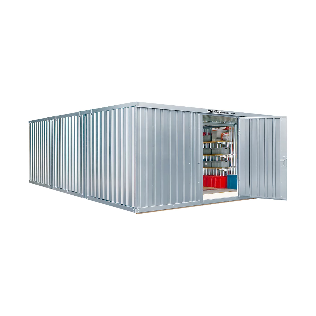 Materialcontainer Mod. 1560, verzinkt, vormontiert, mit Holzfussboden