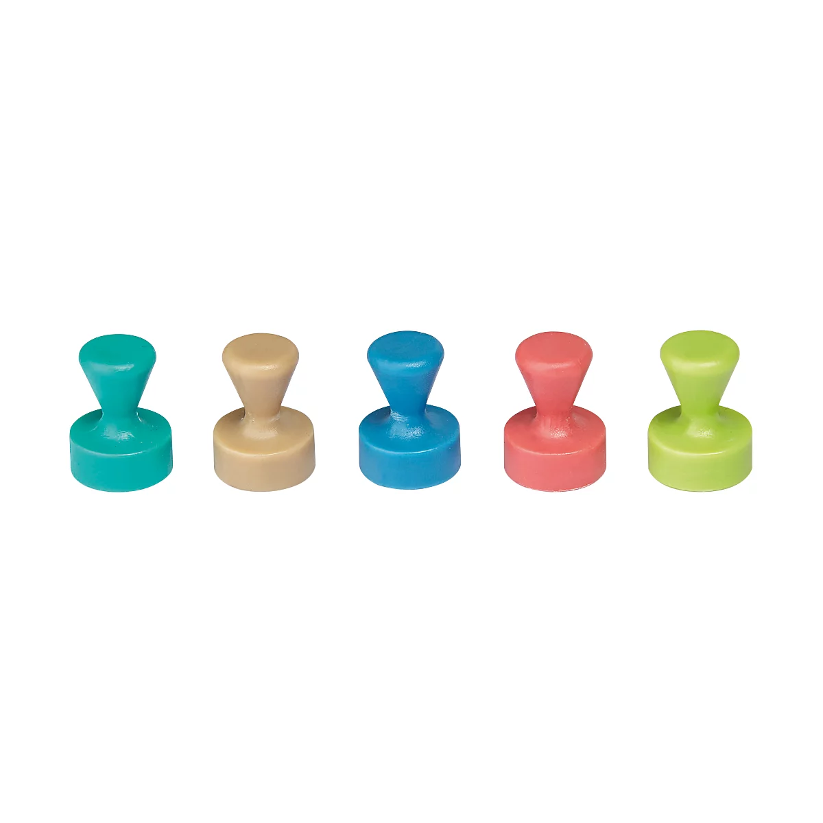 MAUL aimants coniques en néodyme, 10 pièces, force de maintien 1,5 kg, ø 12 x 16 mm, capuchon en plastique trié par couleur