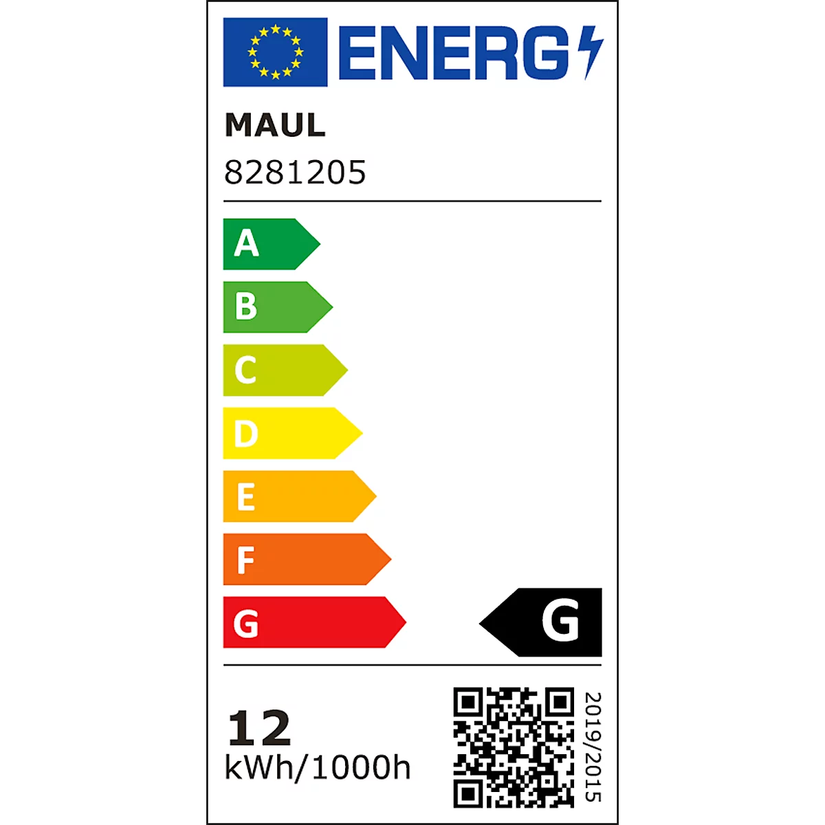 MAUL Energiespar-Leuchte Atlantic, Büro, Standfuß, weiß