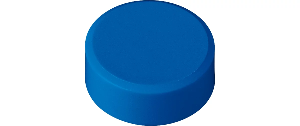 MAUL imanes redondos, plástico y metal, estructura fina, fuerza adhesiva 2 kg, ø 33 x 14 mm, azul, 20 unid.
