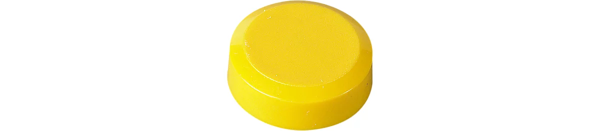 MAUL imanes redondos, plástico y metal, estructura fina, fuerza adhesiva 300 g, ø 20 x 7,5 mm, amarillo, 20 unid.