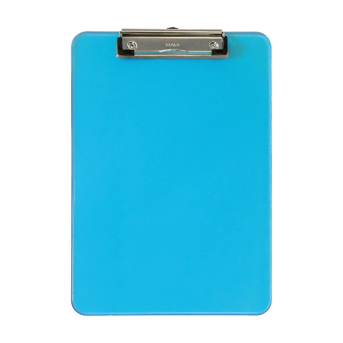 MAUL klembord, A4, kunststof, met ophangoog, neonblauw-transparant