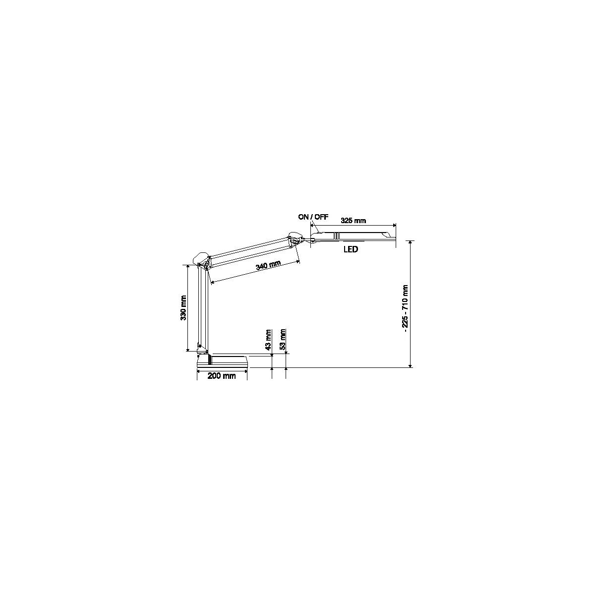 MAUL Lámpara LED de sobremesa Atlantic, Stand, blanco