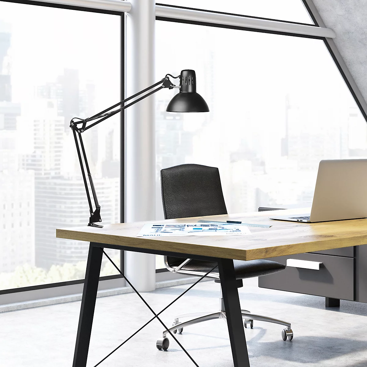 MAUL LED-Tischleuchte Study, Büro, Klemmfuß