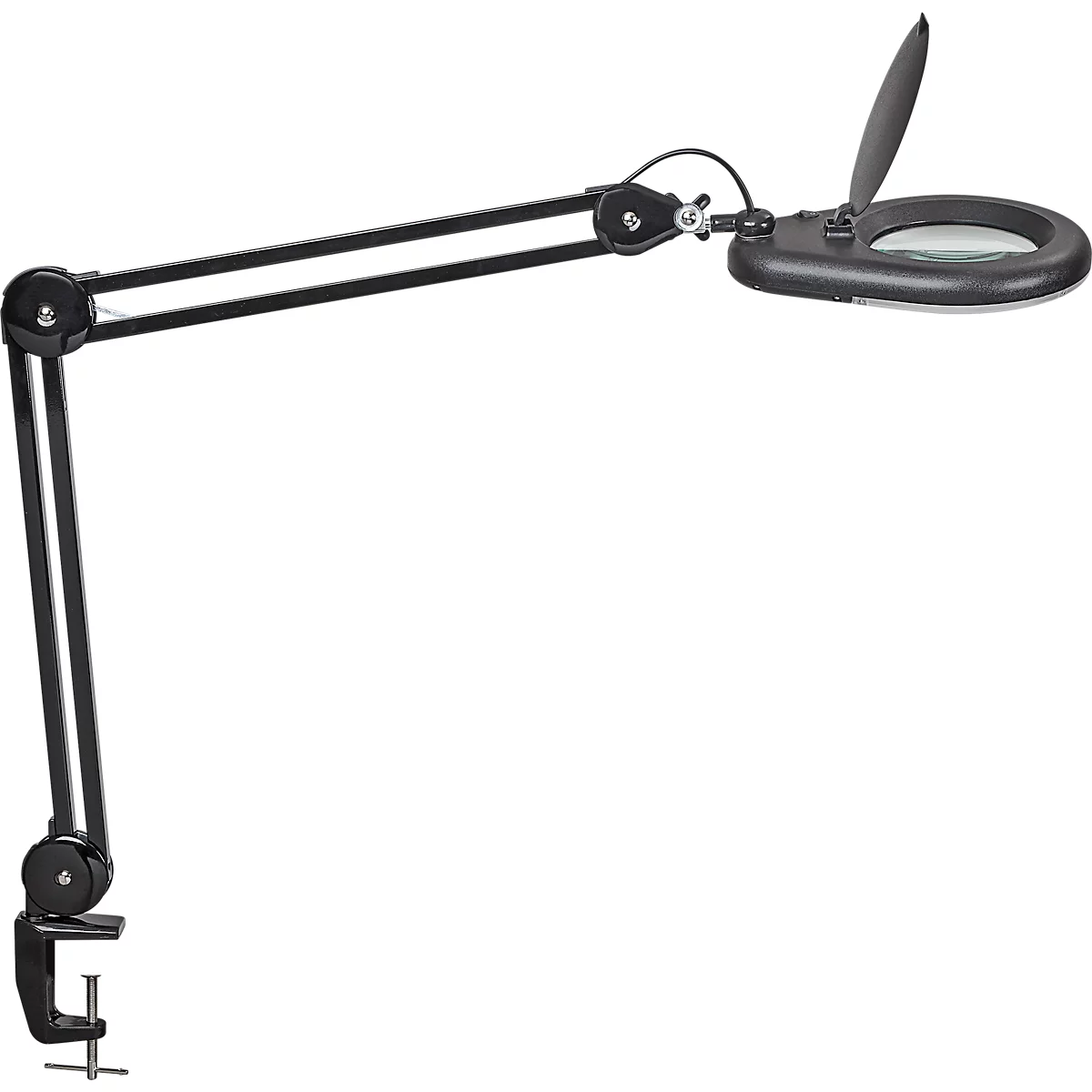 MAUL ledloeplamp Viso, klemvoet, zwart