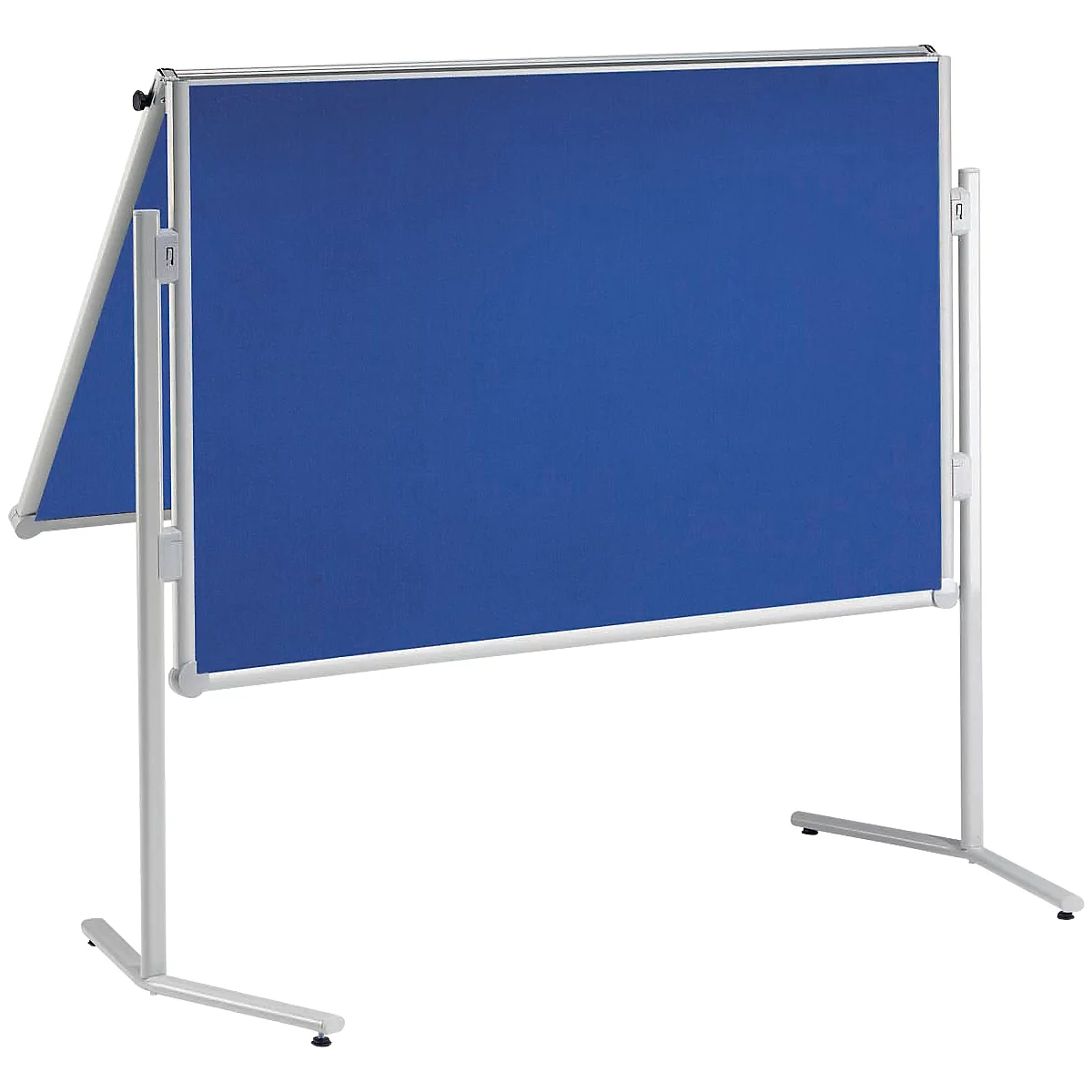 MAUL Moderationstafel Pro, B 1200 x H 1500 mm, klappbar, Textil/Textil, blau