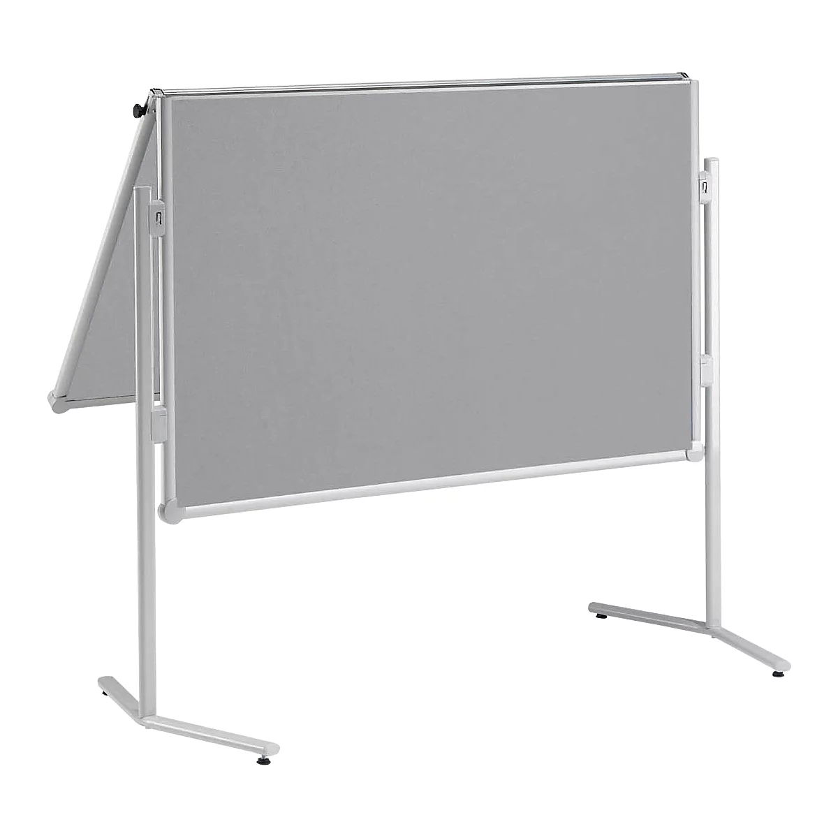 MAUL Moderationstafel Pro, klappbar, B 1200 x H 1500 mm, Textil/Textil, grau