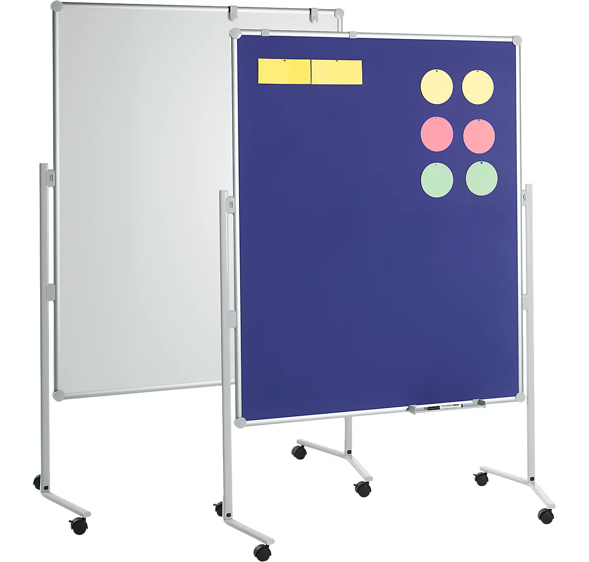MAUL Moderationstafel Pro, Textil, blau/Whiteboard