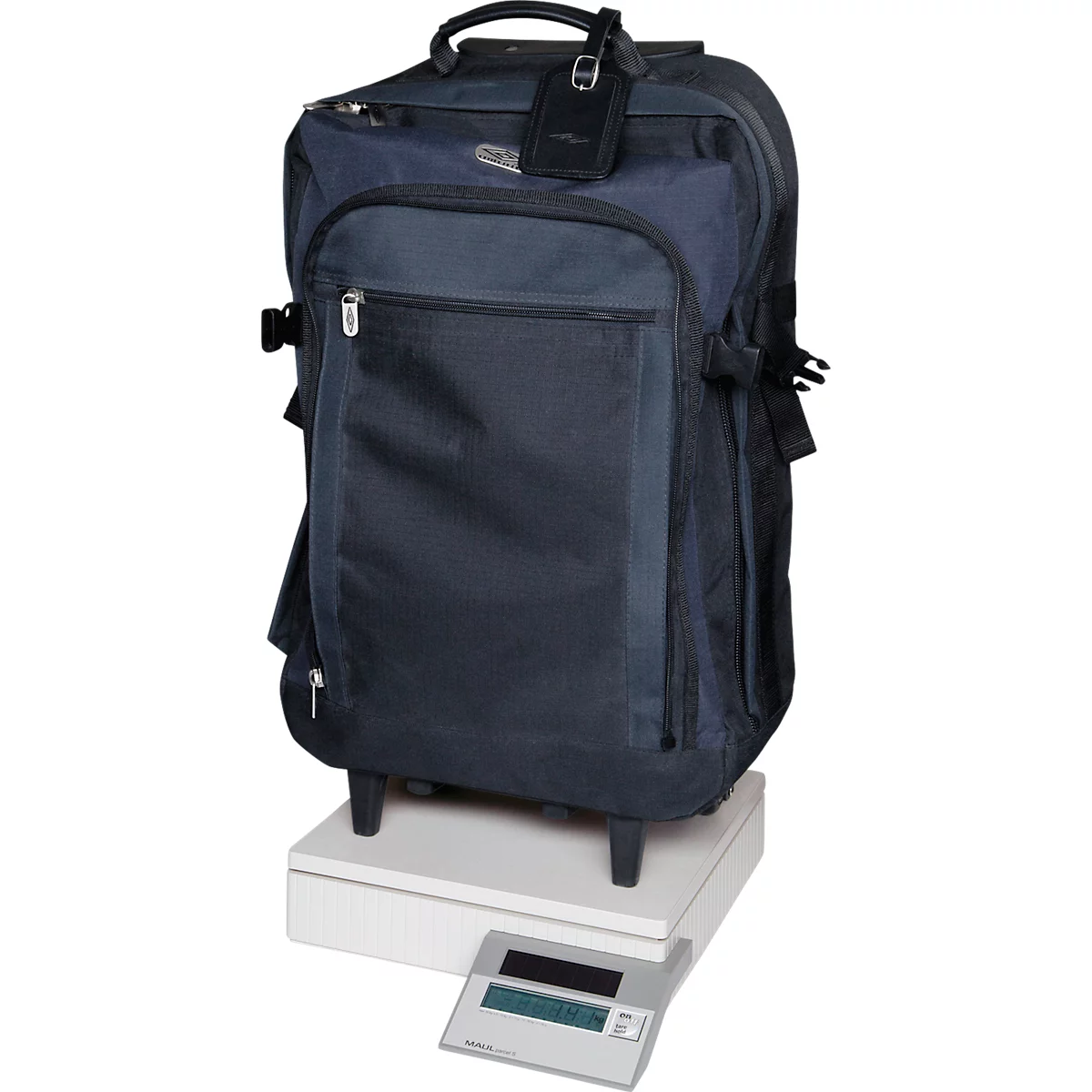 MAUL pakketweegschaal MAULparcel S, tot 50 kg, op zonne-energie, automatische uitschakeling, éénknopsbediening, hold-functie, grijs