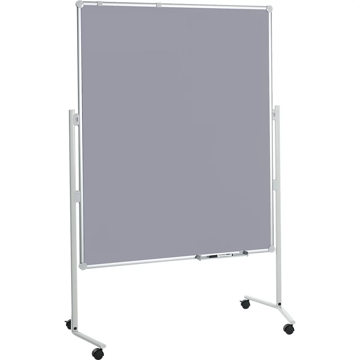 MAUL presentatiebord Pro, B 1200 x H 1500 mm, textiel/textiel, grijs