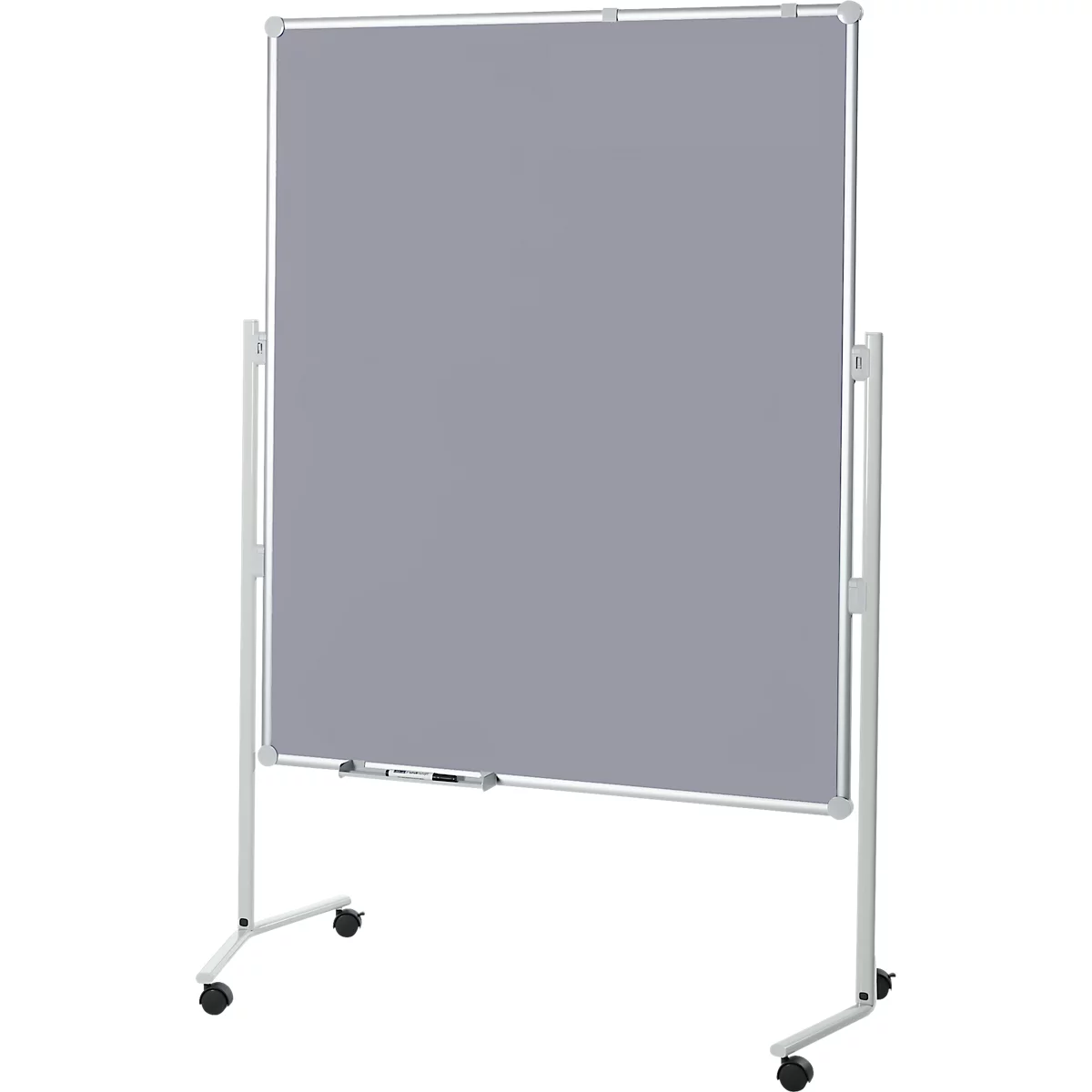 MAUL presentatiebord Pro, B 1200 x H 1500 mm, textiel/textiel, grijs