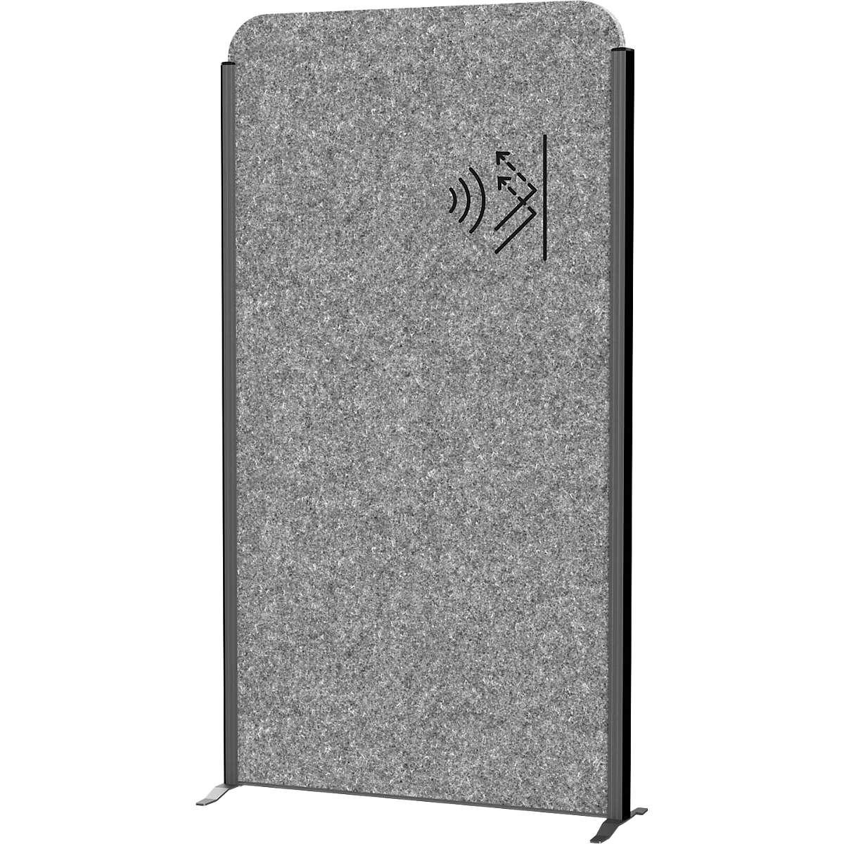 MAUL Stellwandsystem MAULcocoon Akustik, B 1000 x H 1800 mm, dunkelgraue Oberfläche, anthrazit
