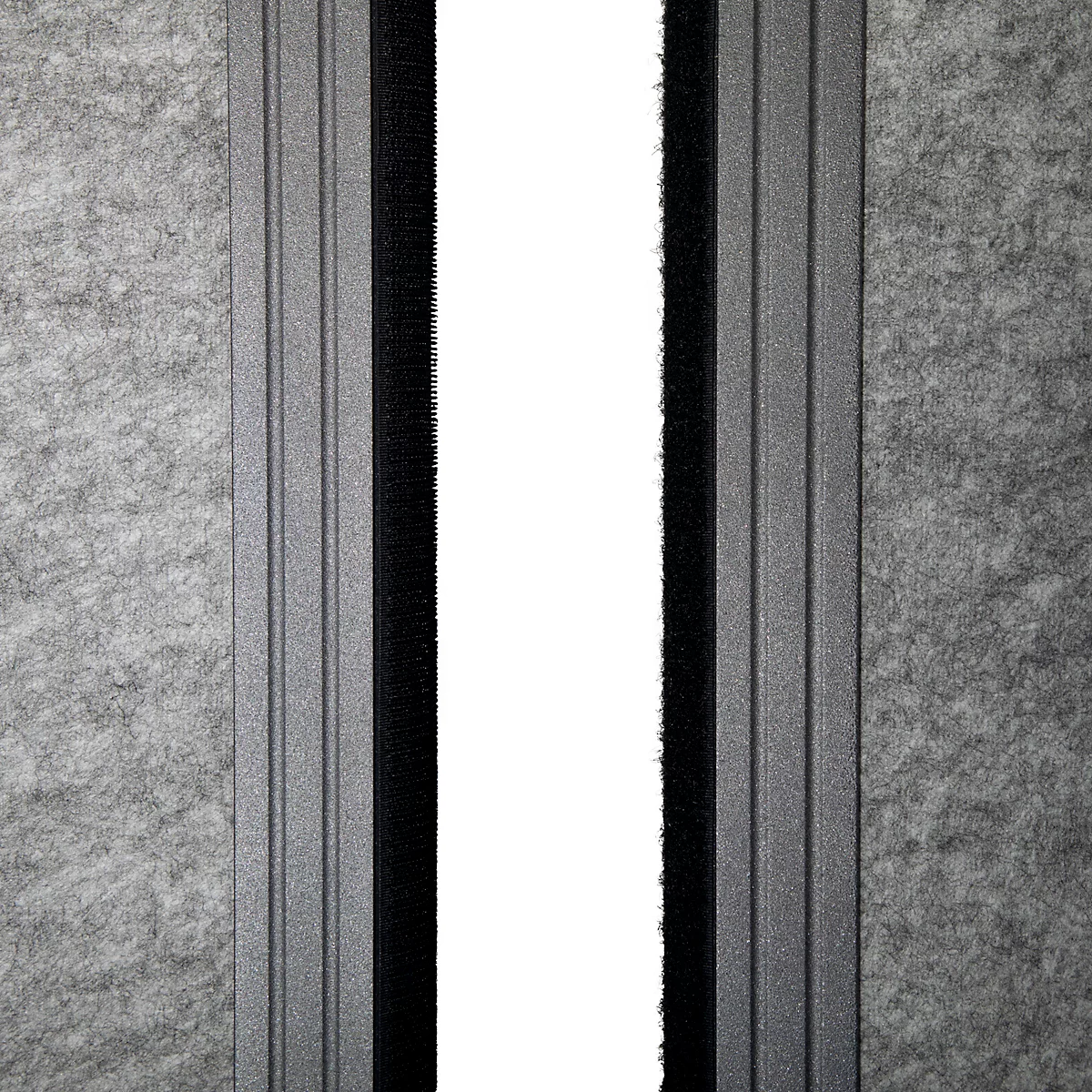 MAUL Système de cloisons MAULconnecto, 2 x voile acoustique foncé, 1 x voile acoustique clair, fixation velcro, pied, H 1800 x L 1000 mm, anthracite