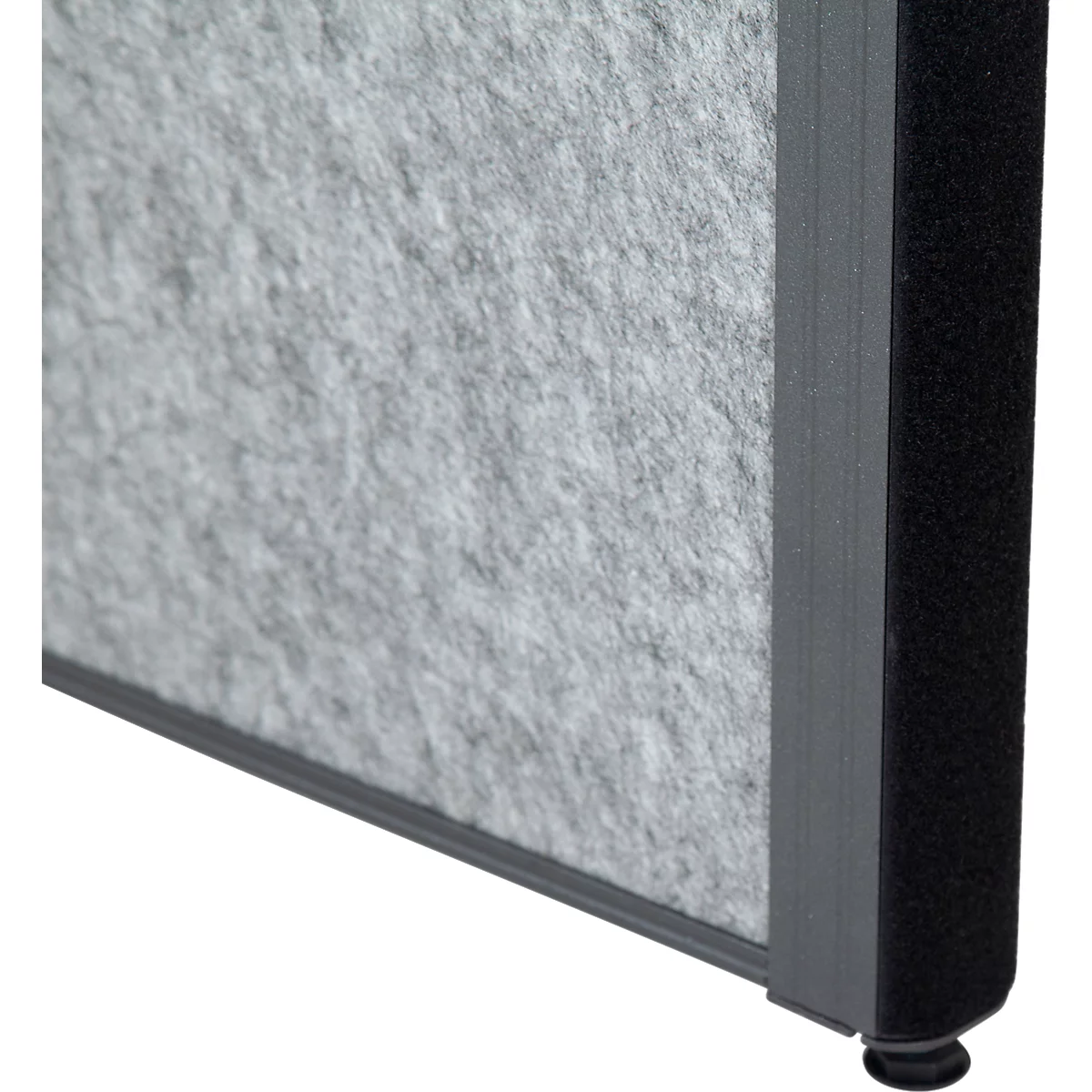 MAUL Système de cloisons MAULconnecto, 2 x voile acoustique foncé, 1 x voile acoustique clair, fixation velcro, pied, H 1800 x L 1000 mm, anthracite