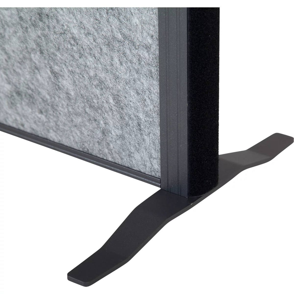 MAUL Système de cloisons MAULconnecto, 2 x voile acoustique foncé, 1 x voile acoustique clair, fixation velcro, pied, H 1800 x L 1000 mm, anthracite