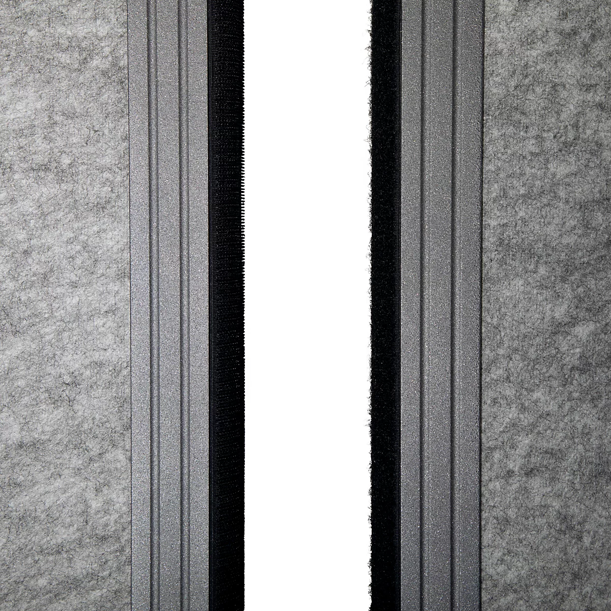 MAUL Système de cloisons MAULconnecto, 3 x voile acoustique gris foncé, fixation velcro, pied, H 1800 x L 1000 mm, anthracite