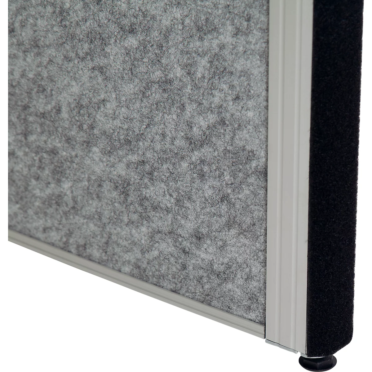 MAUL Système de cloisons MAULconnecto, modules enfichables, 1x tableau blanc, 1x voile acoustique, 1x liège, fixation velcro, H 1800 x L 1000 mm, argenté