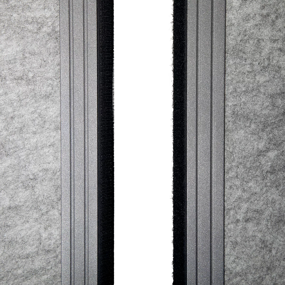 MAUL Système de cloisons MAULconnecto, modules enfichables, 2x voile acoustique, 1x liège, fixation velcro, sur roulettes, H 1800 x L 1000 mm, anthracite
