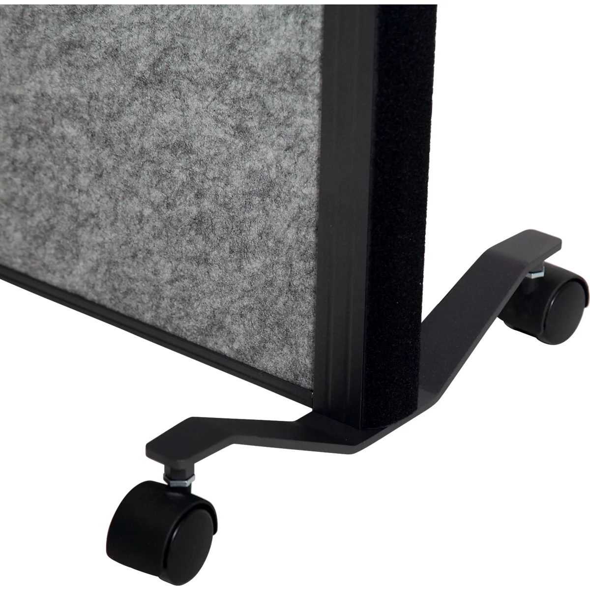 MAUL Système de cloisons MAULconnecto UpLight, 3x voile acoustique foncé, éclairage LED, fixation velcro, sur roulettes, H 1800 x L 1000 mm, anthracite