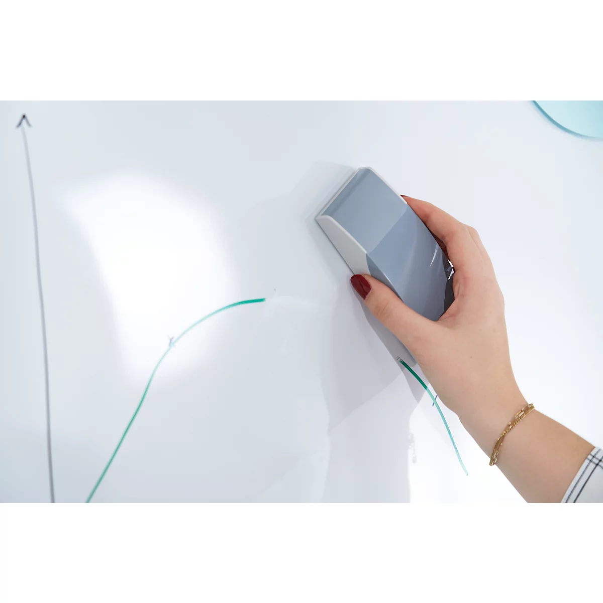 MAUL tableau blanc MAULpro, 900 x 1200 mm, avec rails magnétiques, surface laquée,