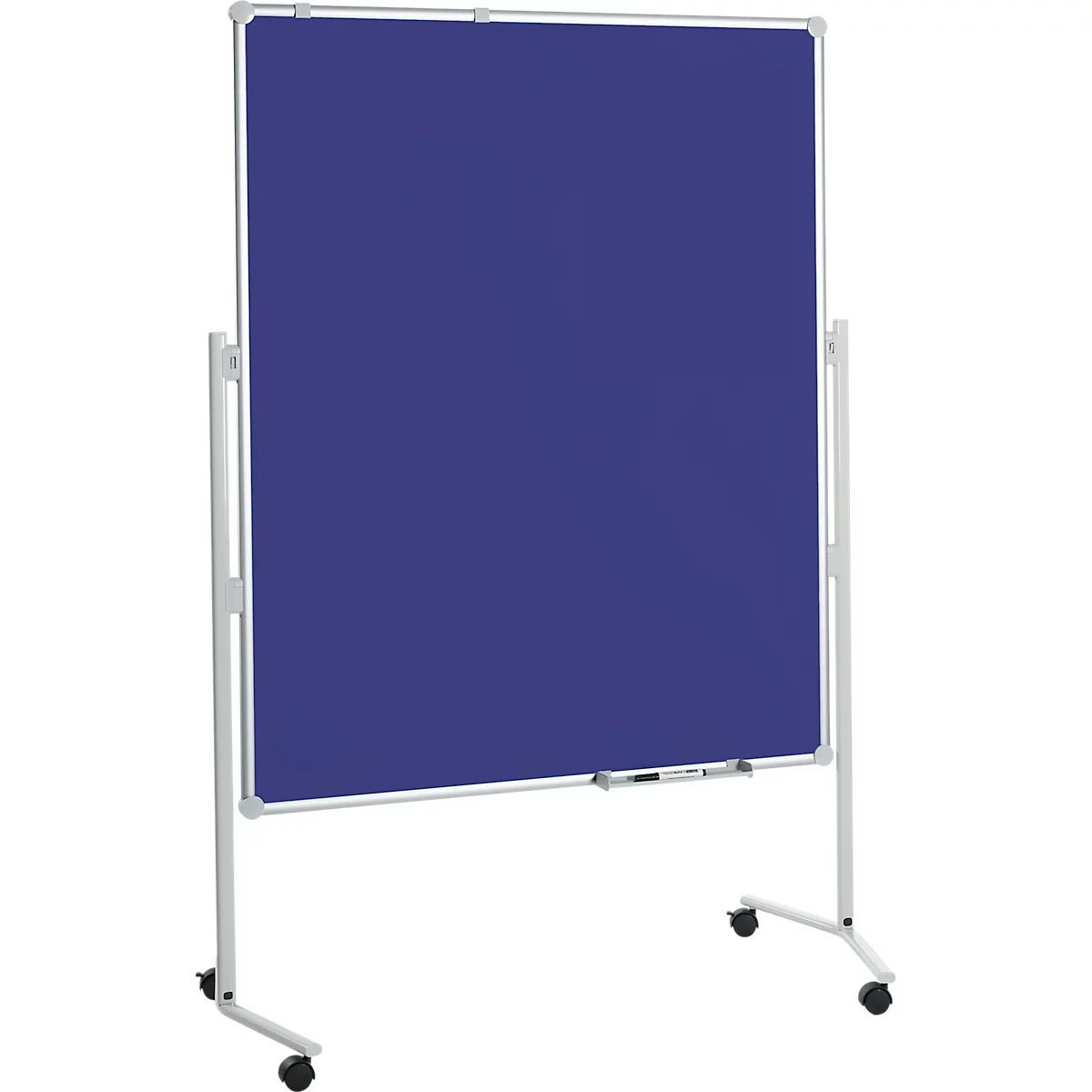 MAUL Tableau d'animation Pro, L 1200 x H 1500 mm, tableau blanc/textile, bleu