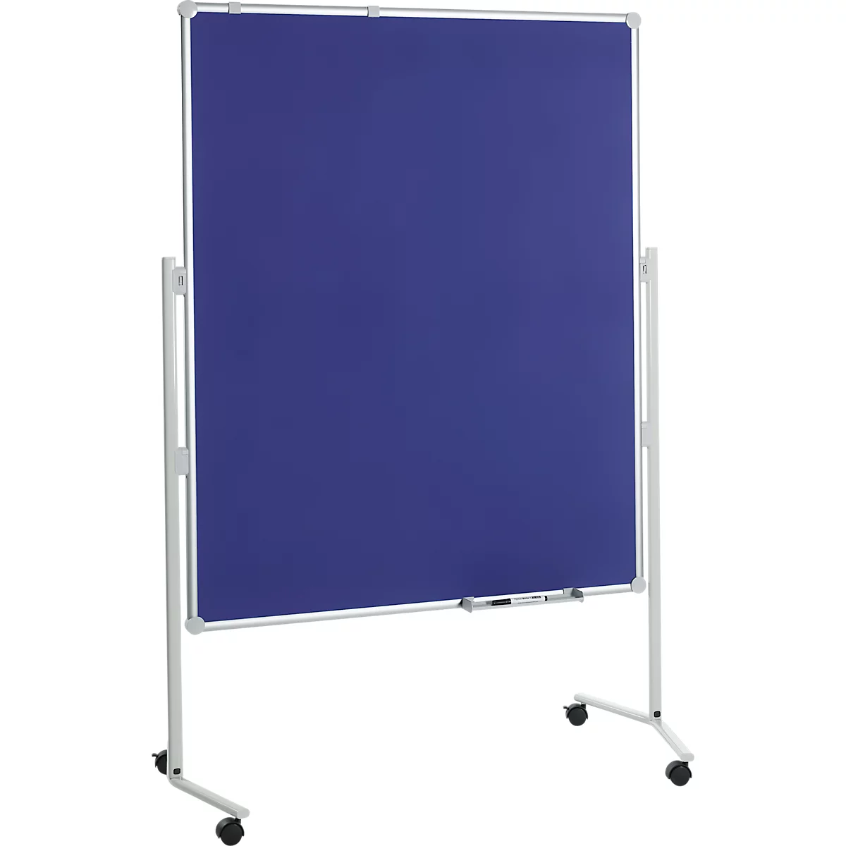 MAUL Tableau d'animation Pro, L 1200 x H 1500 mm, tableau blanc/textile, bleu