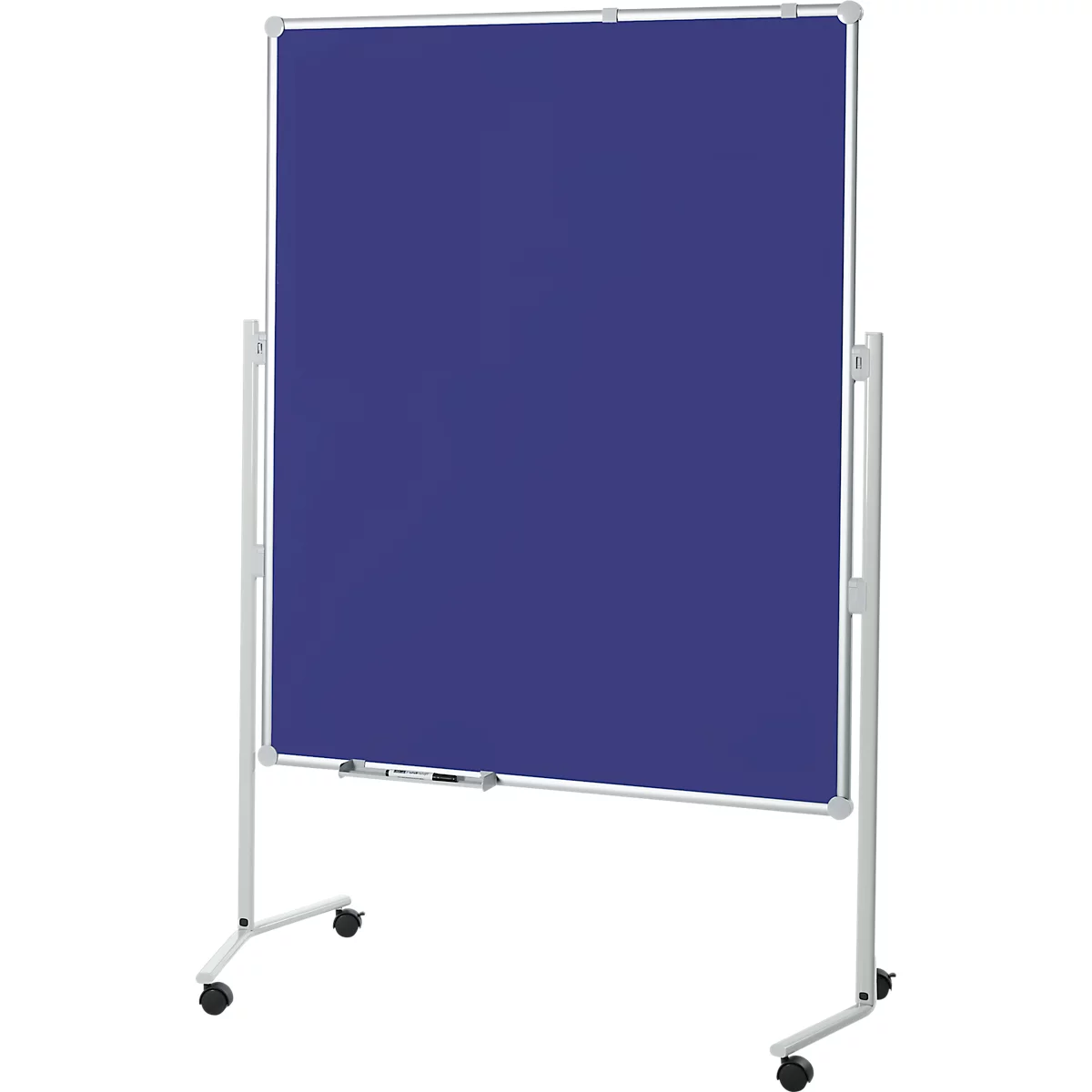 MAUL Tableau d'animation Pro, L 1200 x H 1500 mm, tableau blanc/textile, bleu