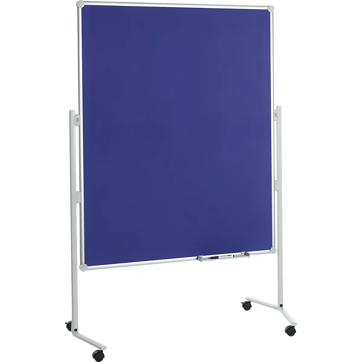 MAUL Tableau d'animation Pro, L 1200 x H 1500 mm, tableau blanc/textile, bleu
