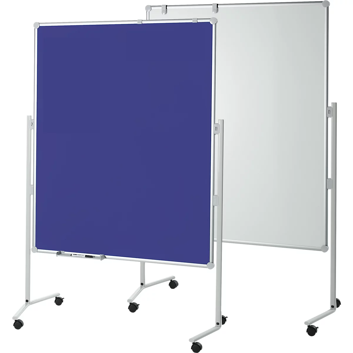 MAUL Tableau d'animation Pro, L 1200 x H 1500 mm, tableau blanc/textile, bleu