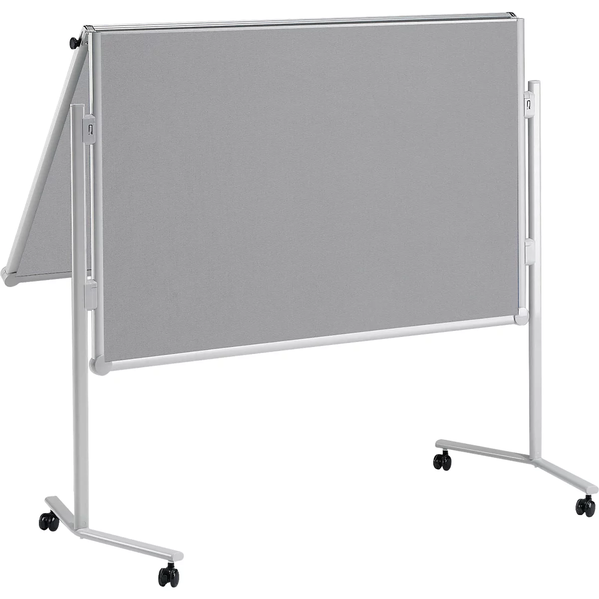 MAUL Tableau de conférence Pro, pliable, L 1200 x H 1500 mm, textile/textile, gris