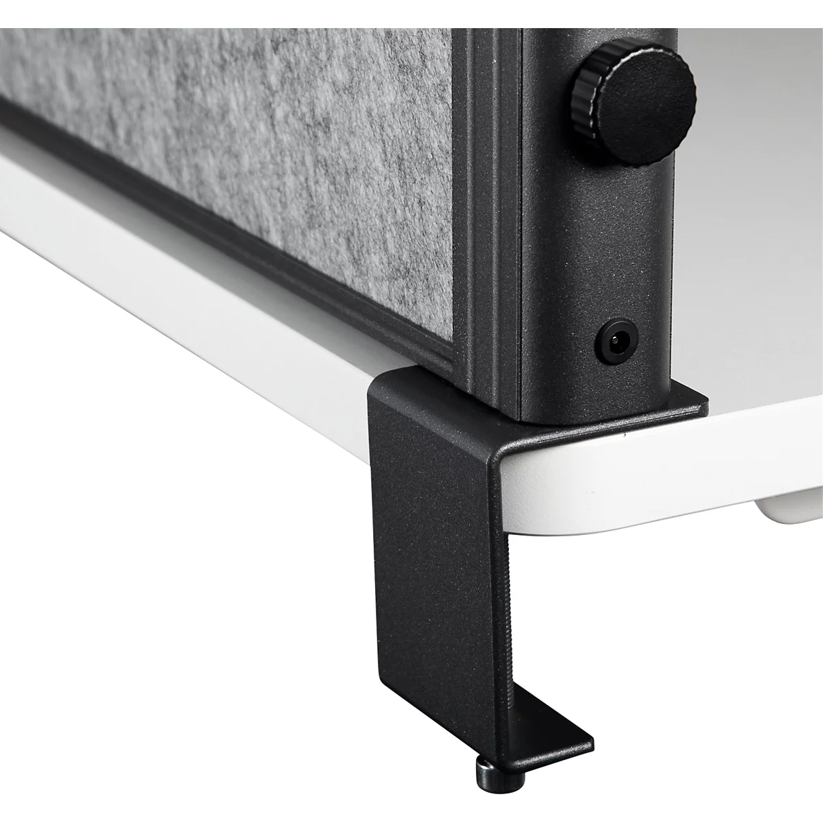 MAUL Tisch-Trennwand MAULconnecto Uplight, LED-Beleuchtung, 1200 x 500 mm, anthrazit