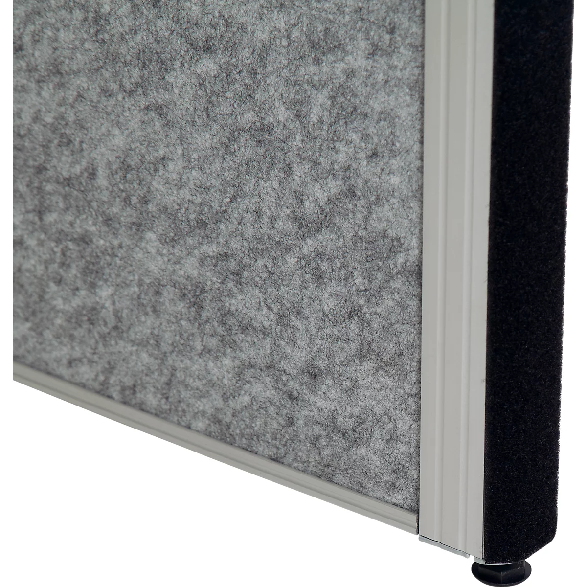 MAUL verplaatsbaar wandsysteem MAULconnecto, insteekmodules, 1x whiteboard, 1x akoestisch vlies, 1x textieloppervlak, klittenbandsluiting, op wielen, H 1800 x B 1000 mm, zilver