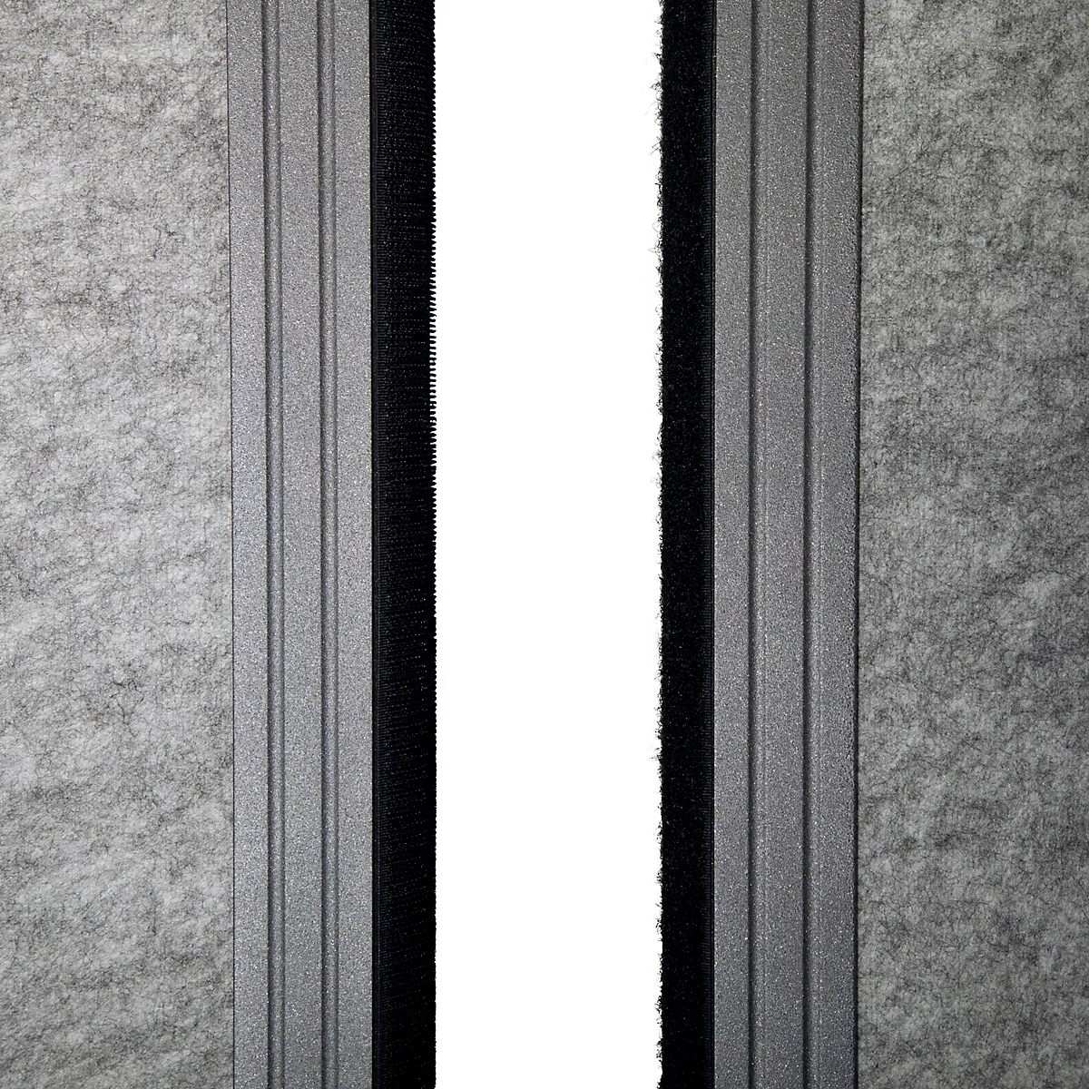 MAUL verplaatsbaar wandsysteem MAULconnecto, insteekmodules, 3x akoestisch vlies donker, klittenband, op wielen, H 1800 x B 1000 mm, antraciet